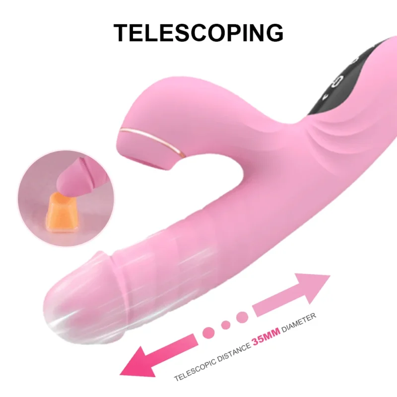 Suck Telescopic Heating Vibrator - Image 3